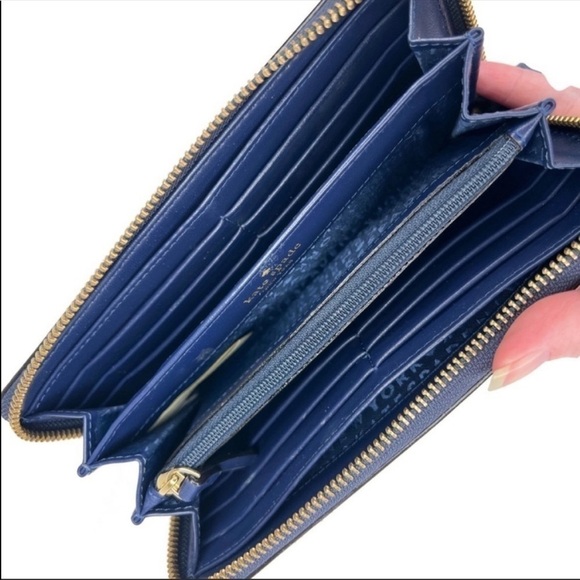 Kate Spade Camel Spice Things Up Blue Wallet - Picture 3 of 4
